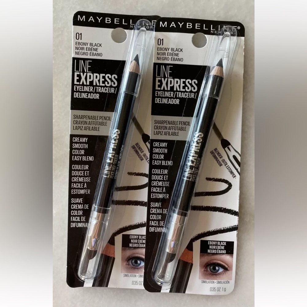 Maybelline Express Eyeliner-Ebony Black x2 NEW🖤